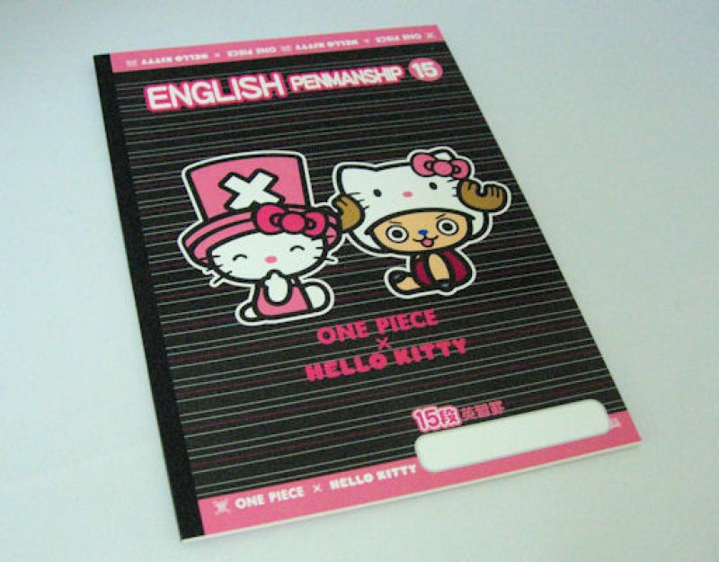 画像1: sale! 111130 ONE PIECE×HELLO KITTYコラボ B5英習ノート15段《ゆうパケットOK》 (1)