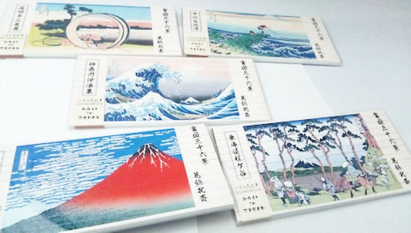 画像1: 151018 歌舞伎&葛飾北埼富嶽三十六景 パズル色鉛筆《ゆうパケットOK》 (1)