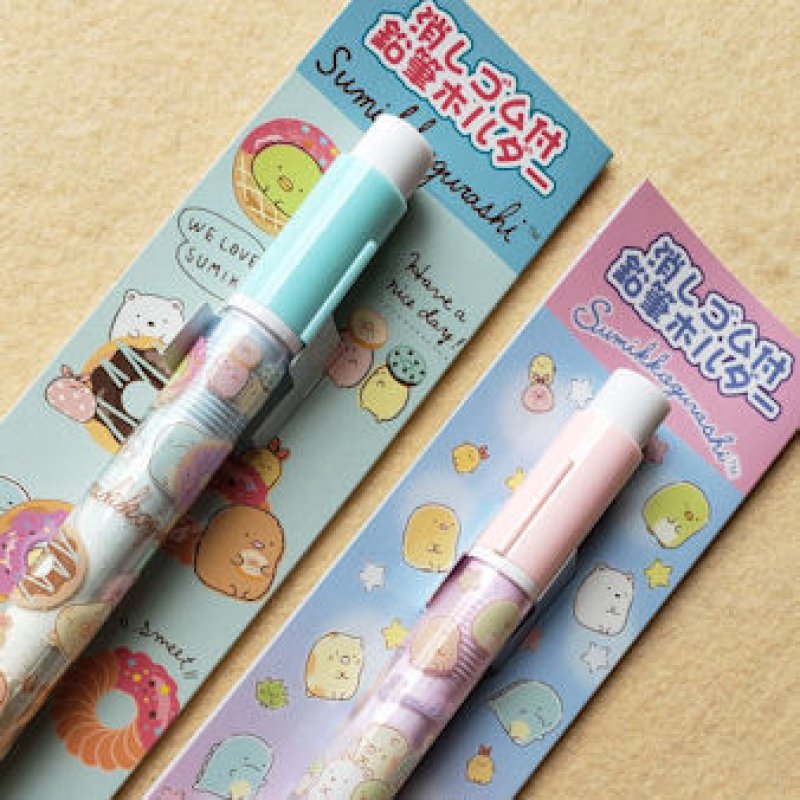 画像1: 190717 すみっコぐらし ケシゴム付鉛筆ホルダー《ゆうパケットOK》 (1)
