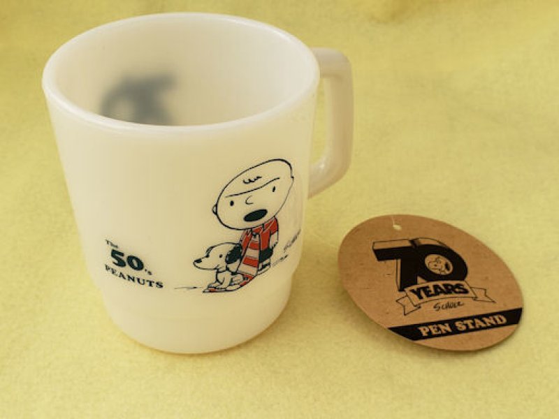 画像1: 191117　PEANUTS70周年記念コレクション　50年代柄　ペンスタンド＜ゆうパケットNG> (1)