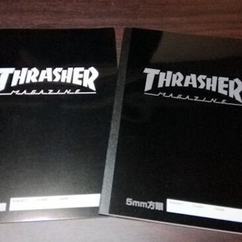 画像1: 180916 THRASHER スラッシャーステーショナリーシリーズ 5mm方眼ノート《ゆうパケットOK》　 (1)