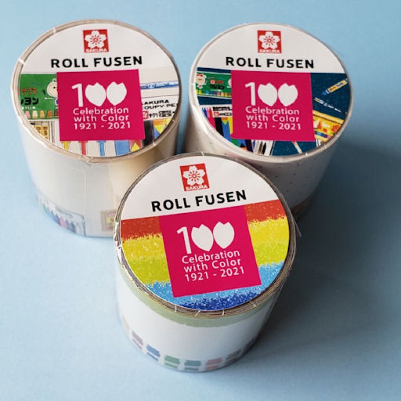 画像1: 210529 サクラクレパス１００周年記念　限定商品　サクラデザイン雑貨　ロールふせん＜ゆうパケットＮＧ＞ (1)
