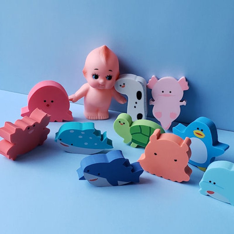 画像3: 211219 うみのなかま&どうぶつえんのなかま&恐竜ワールド&うみのいきもの オールスター 消しゴムセット《ゆうパケットOK》 (3)