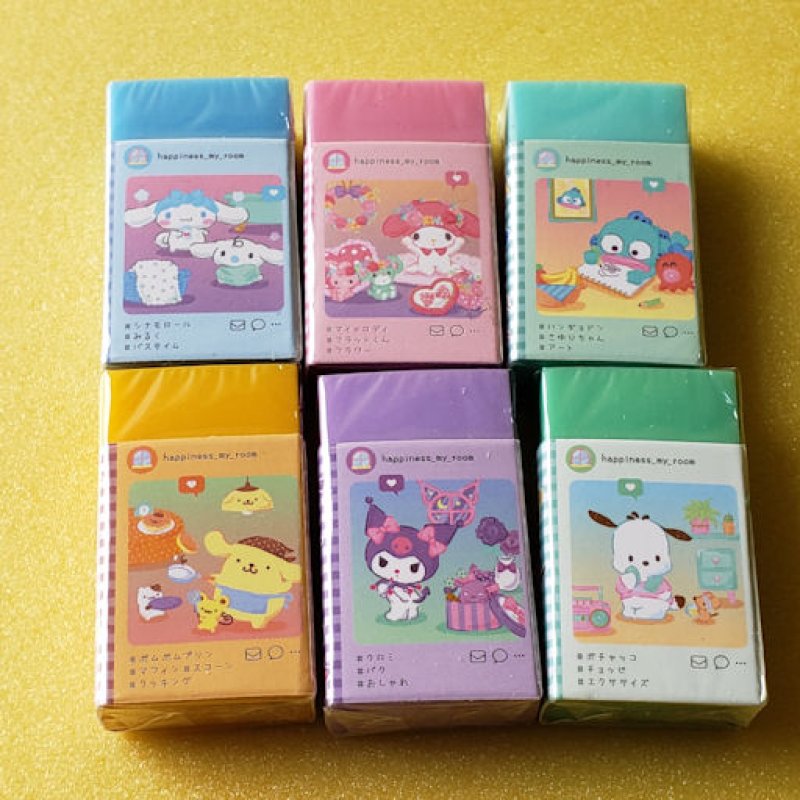 サンリオ 消しゴム まとめ売り 100個以上！ 福箱 コンテナ付き ② サカモト サンリオ 消しゴム まとめ売り 100個以上！ 福箱 コンテナ付き