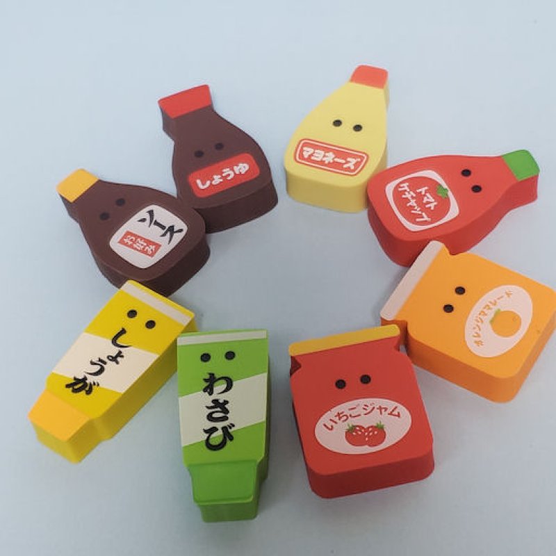 画像1: 220424  かわいい調味料 ダイカット消しゴム《ゆうパケットOK》 (1)