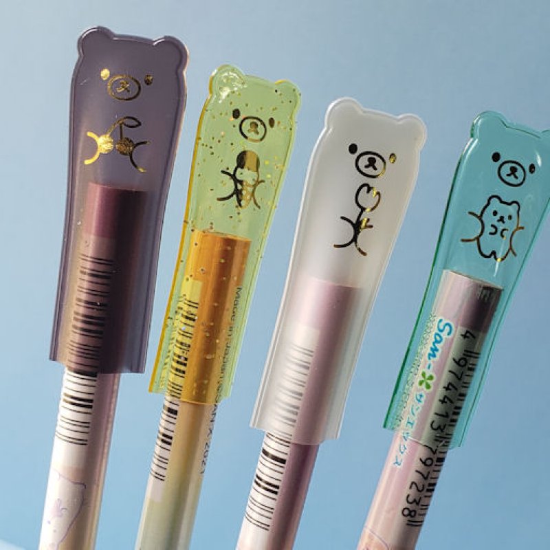 画像1: 220704 やわらか鉛筆キャップ‘くま’《ゆうパケットOK》 (1)