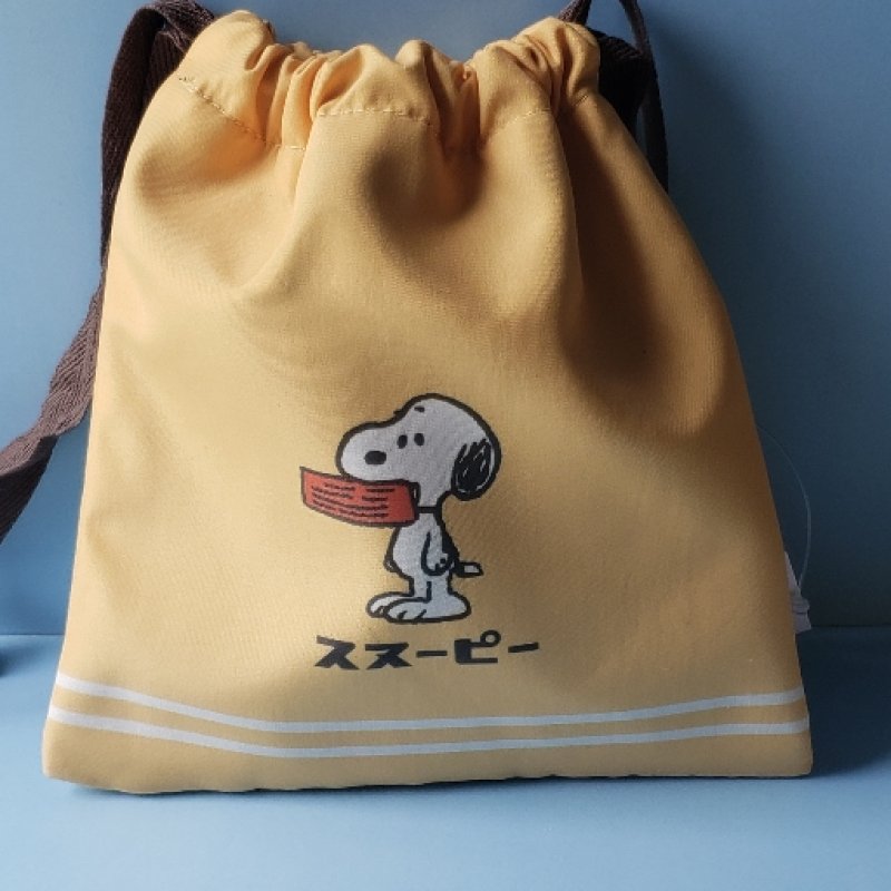 画像1: 221217　SNOOPY レトロ柄　巾着＜ゆうパケットOK> (1)