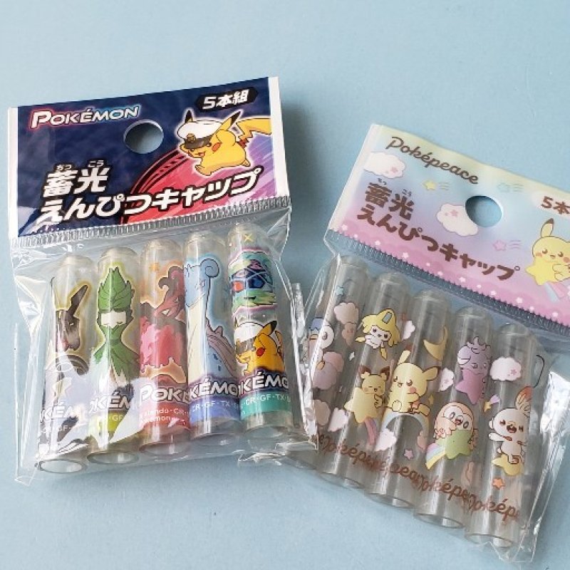 画像1: 240831 ポケットモンスター 六英雄&ほしぞらシリーズ  蓄光鉛筆キャップセット《ゆうパケットOK》 (1)