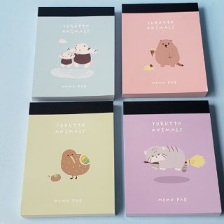 うさぎ♡くま♡花柄メモ〜10枚¥90 くまのyawn》コットン100％ オックス MA-0265～0272 クマ柄 くま