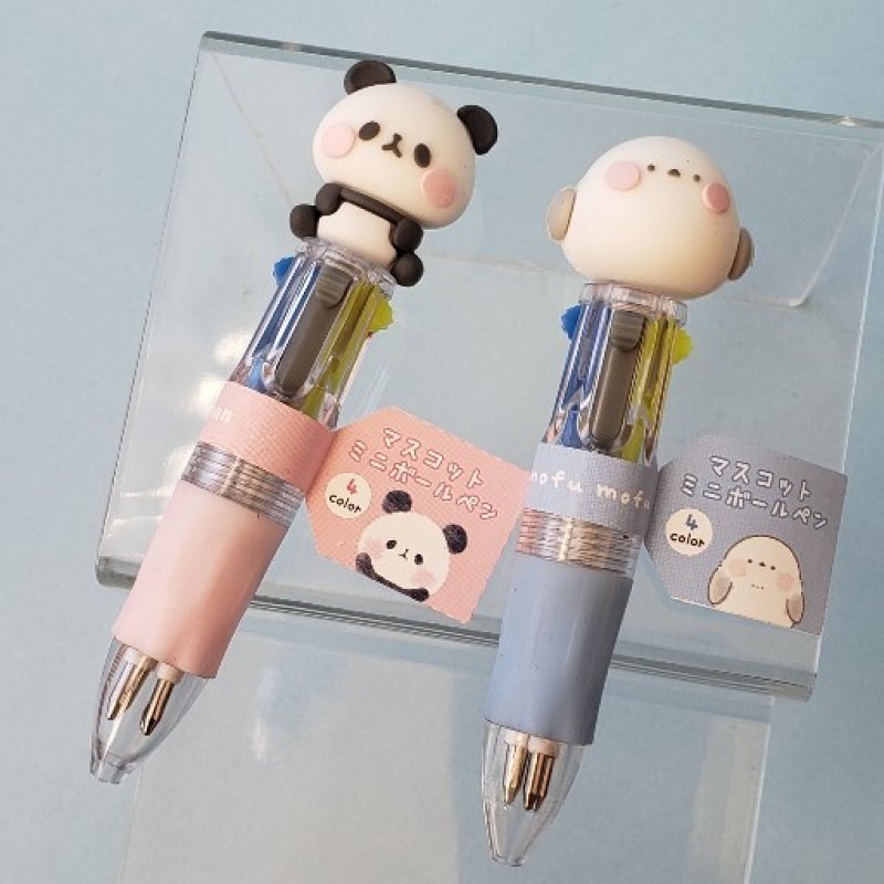 画像1: 241019 もちもちぱんだ&シマエナガ マスコットミニボールペン《ゆうパケットOK》 (1)