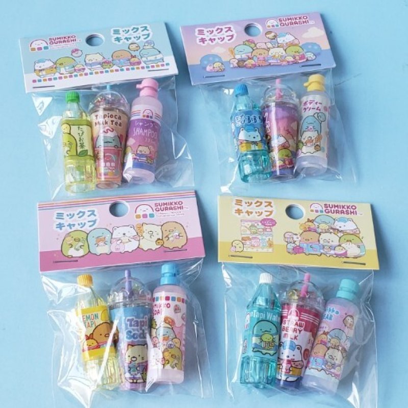 画像1: 241113 すみっコぐらし わくわくたぴおかコンビニシリーズ ミックスキャップ《ゆうパケットOK》 (1)