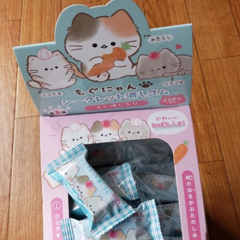 画像1: 250223 もぐにゃんトータルステーショナリーシリーズ第5弾 ミニ消し入り シークレット消しゴム《ゆうパケットOK》 (1)