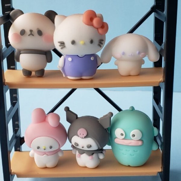 画像1: 250520 サンリオキャラクターズ&もちぱん newシークレットマスコット消しゴム《ゆうパケットOK》 (1)
