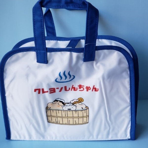 画像1: 250710 *在庫限り 再入荷はいたしません*クレヨンしんちゃん　銭湯しんちゃん　スパバッグ＜ゆうパケットOK.> (1)