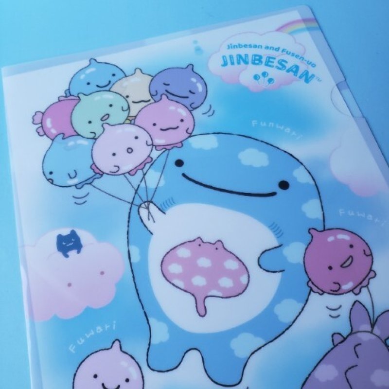 画像1: 250712　じんべえさん10周年　『じんべえさんとふうせんうお』シリーズ　A4クリアホルダー＜ゆうパケットOK＞ (1)