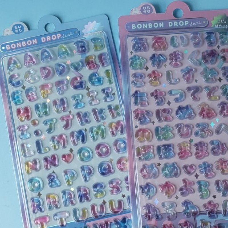 画像1: 250901　ボンボンドロップ　文字シール＜ゆうパケットOK> (1)