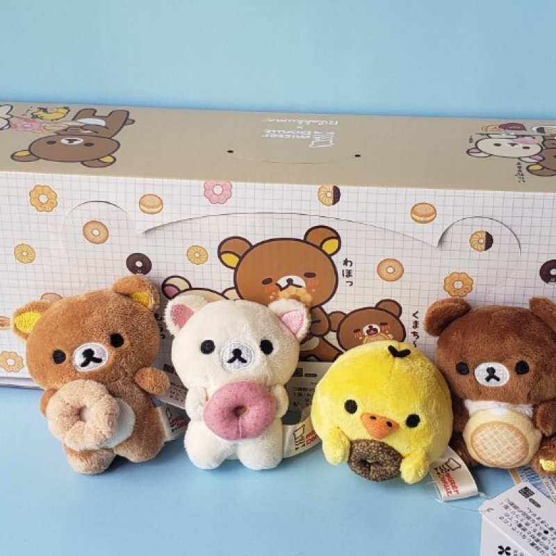 リラックマ × ミスタードーナツ てのりぬいぐるみ　４点セット 新品未使用 リラックマ ミスタードーナツ ミスド てのりぬいぐるみ 4種