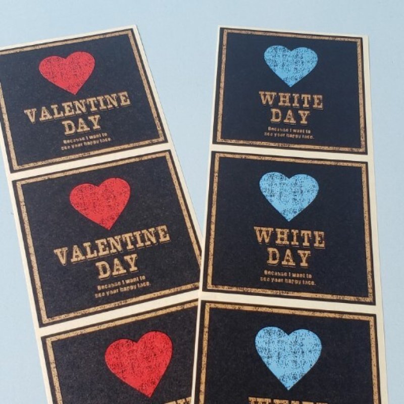 画像1: 251112　バレンタイン＆ホワイトデー　ビンテージハートシール＜ゆうパケットOK> (1)